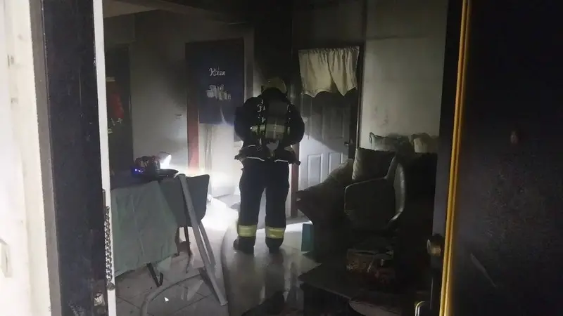 羅東住宅火警救援現場