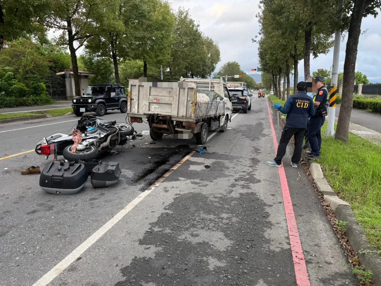 員山深洲路車禍現場