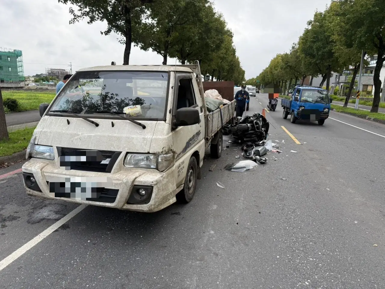 員山深洲路車禍現場