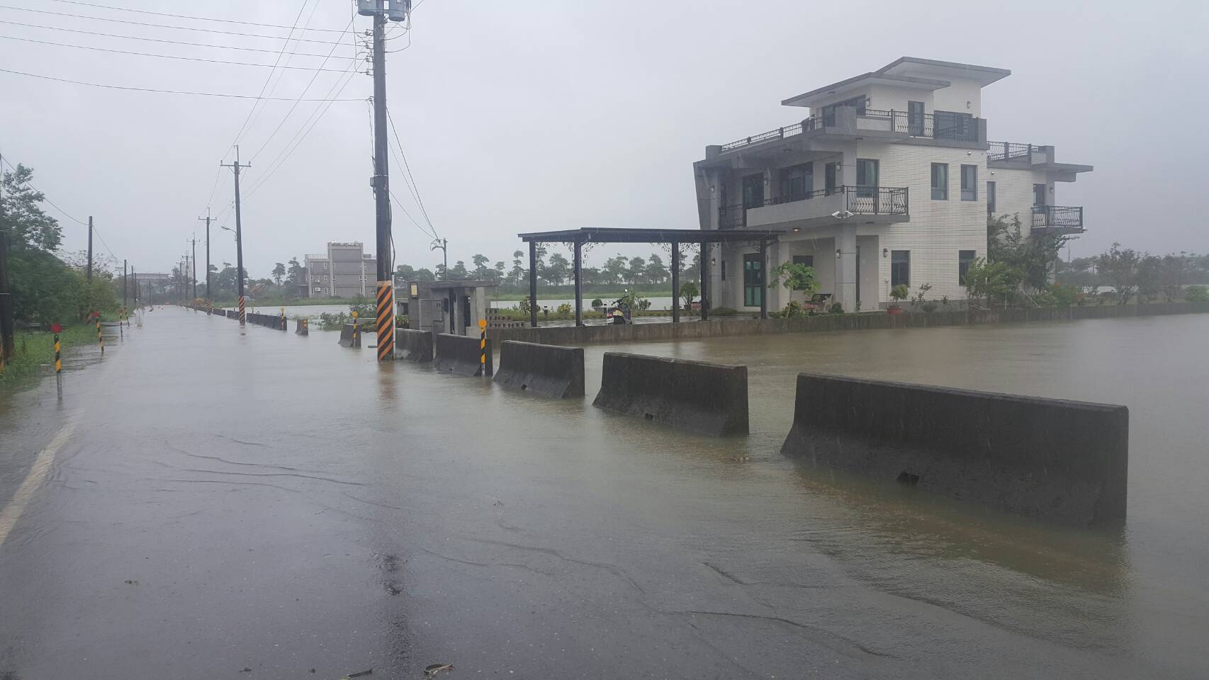 米塔颱風漸離 冬山部份區域成水鄉澤國