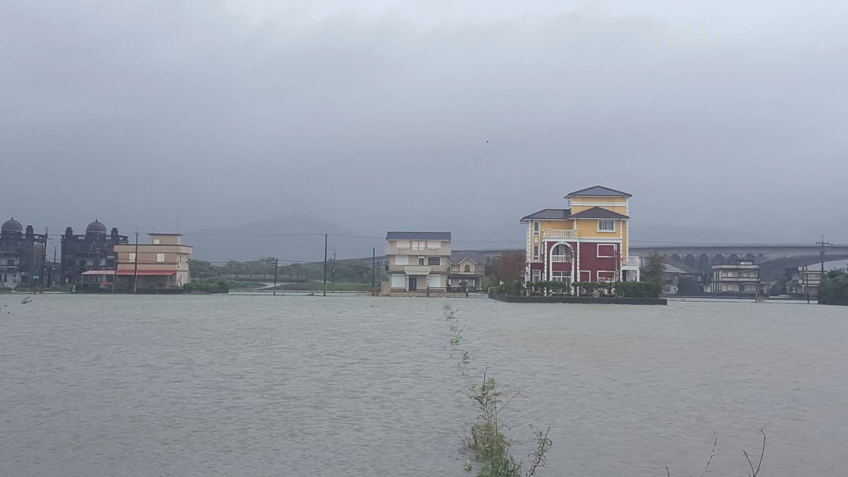 米塔颱風漸離 冬山部份區域成水鄉澤國