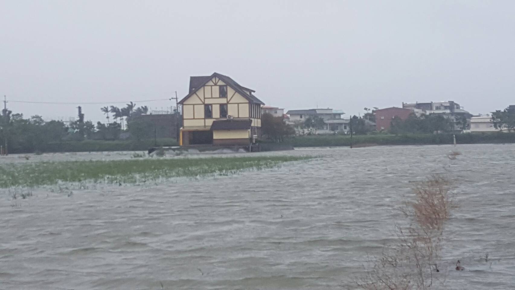 米塔颱風漸離 冬山部份區域成水鄉澤國