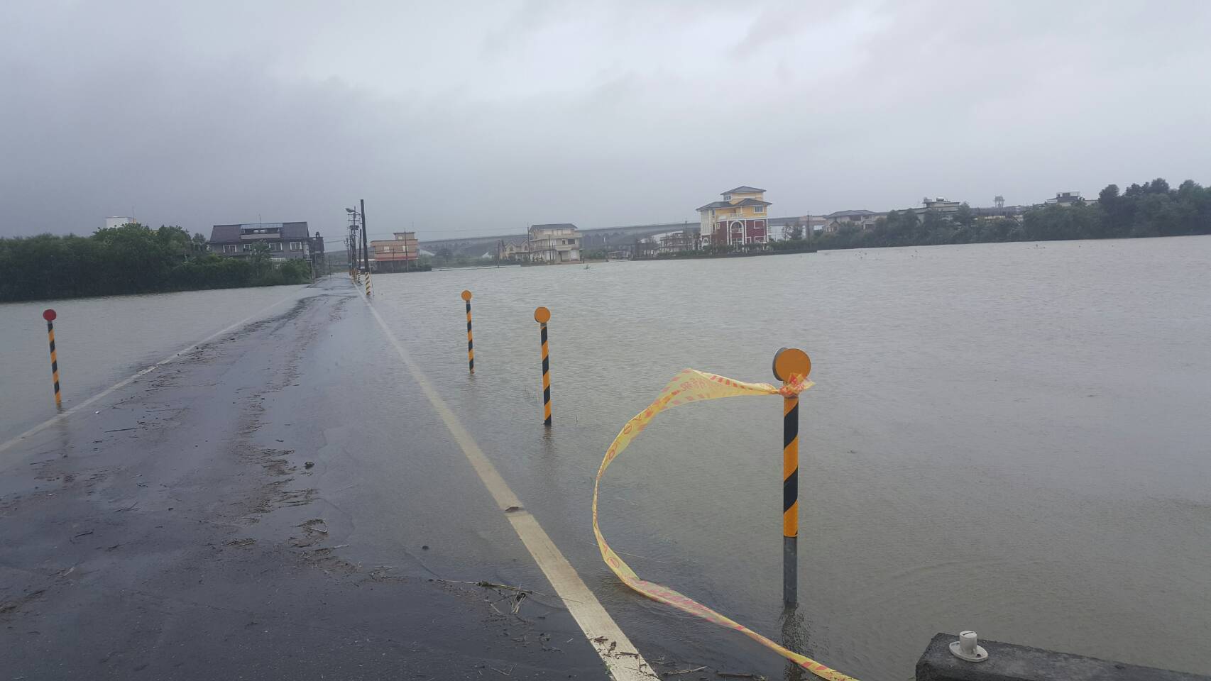 米塔颱風漸離 冬山部份區域成水鄉澤國