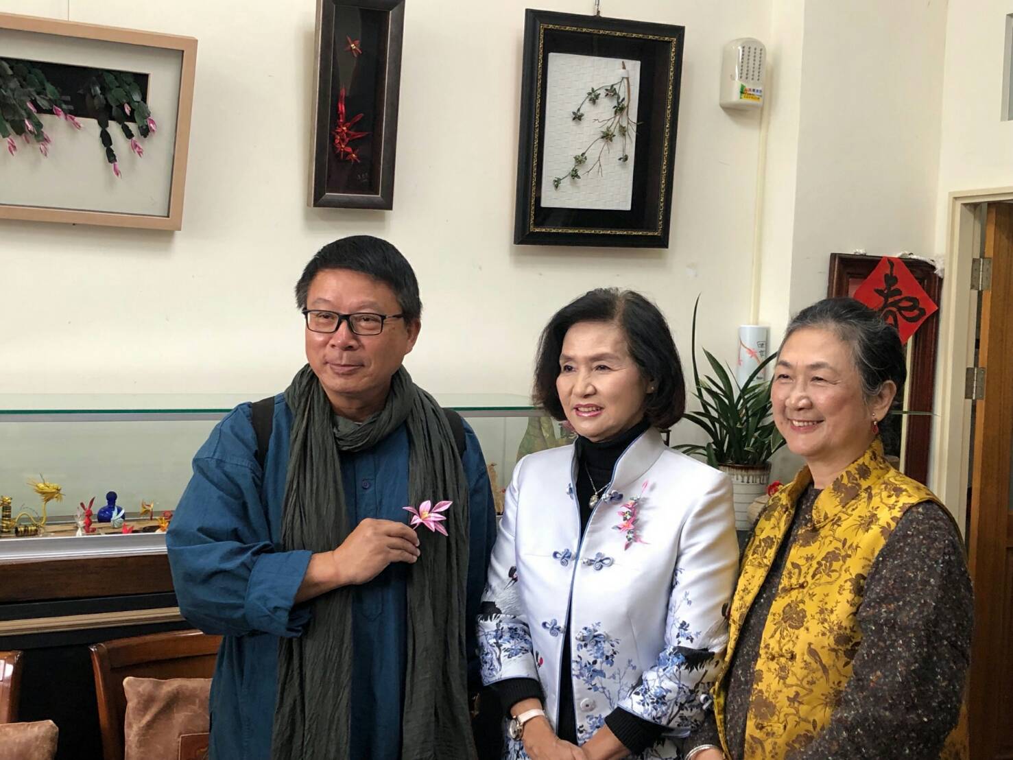 陳惠美老師獲認定:纏花工藝人間國寶 林姿妙縣長親往祝賀