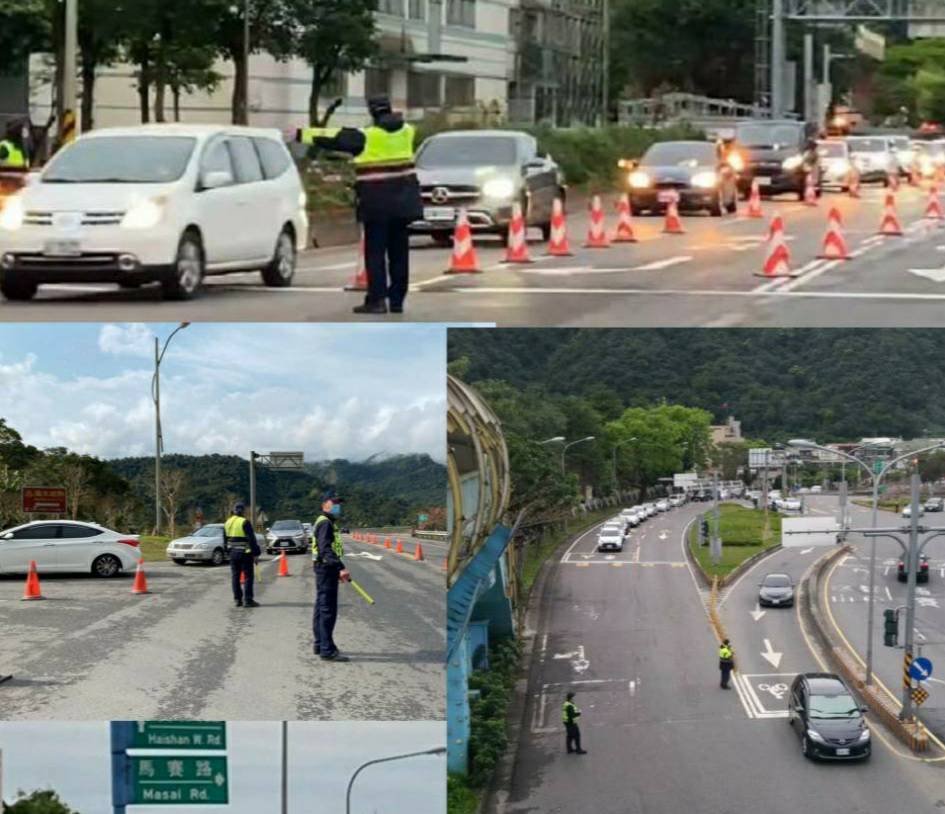 警察疏導交通真辛勞