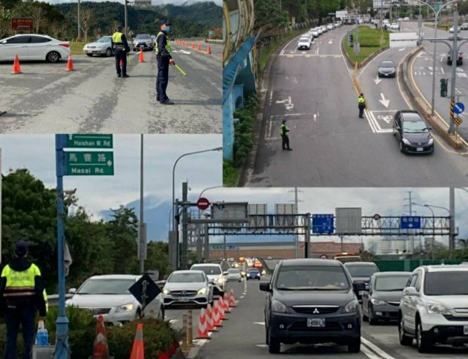 警察疏導交通真辛勞