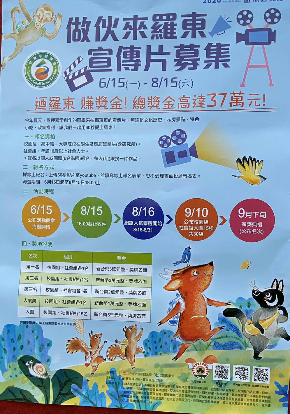 羅東藝穗節將起跑 徵創意短片最高獎金37萬