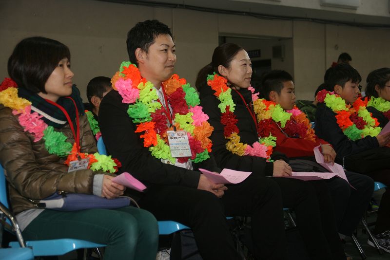 來台與姊妹校北成國小進行文化交流的日本小學生