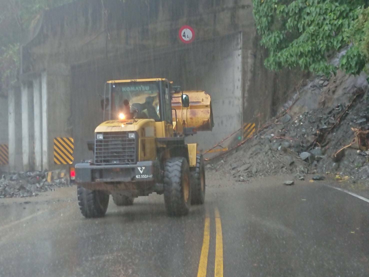 蘇花公路再度坍方蘇澳警方交管排除