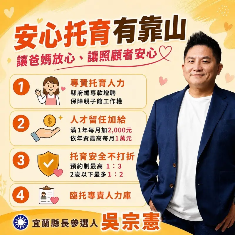 吳宗憲安心托育站政策2