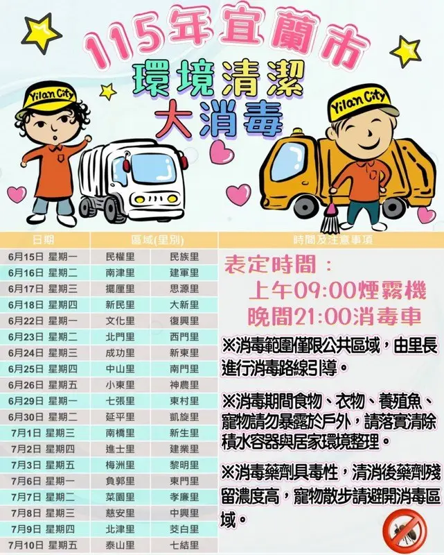 宜蘭市登革熱防治環境清潔消毒