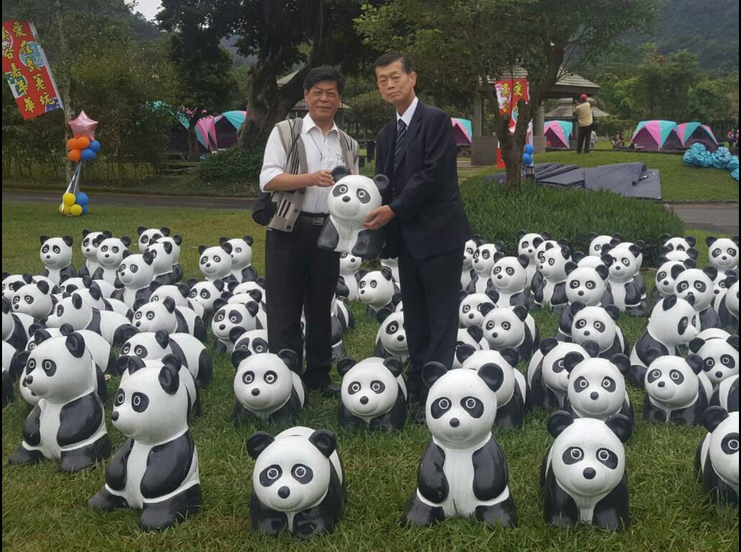 貓熊出沒竟成網紅 三星安農溪畔打卡新景點