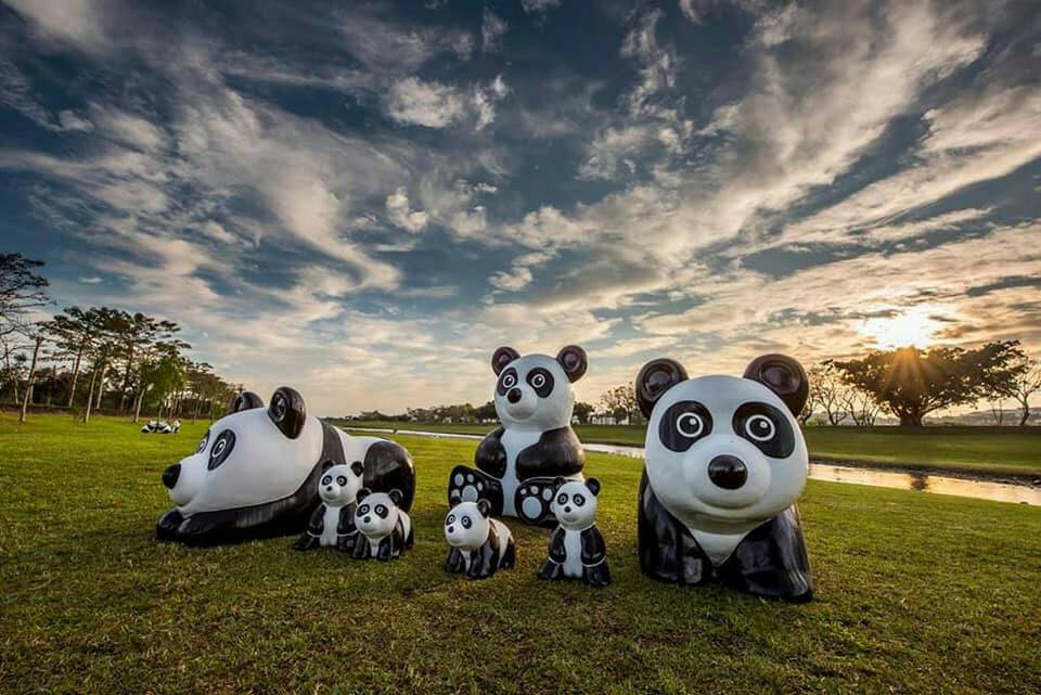 貓熊出沒竟成網紅 三星安農溪畔打卡新景點