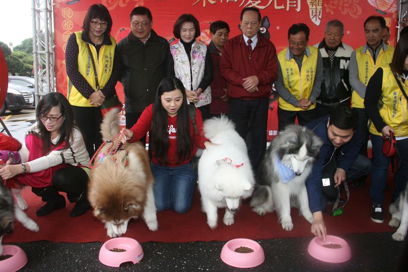 元宵節當天有毛小孩進食速度比賽