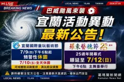 巴威攪局～童玩節休園防颱　羅東藝穗節延至7月12日開幕