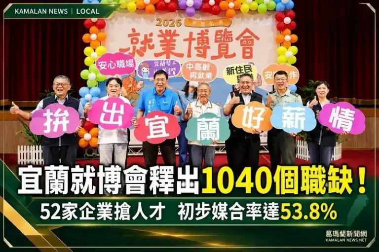 宜蘭就博會釋出1040個職缺！52家企業搶人才～初步媒合率達53.8%【影音直播】