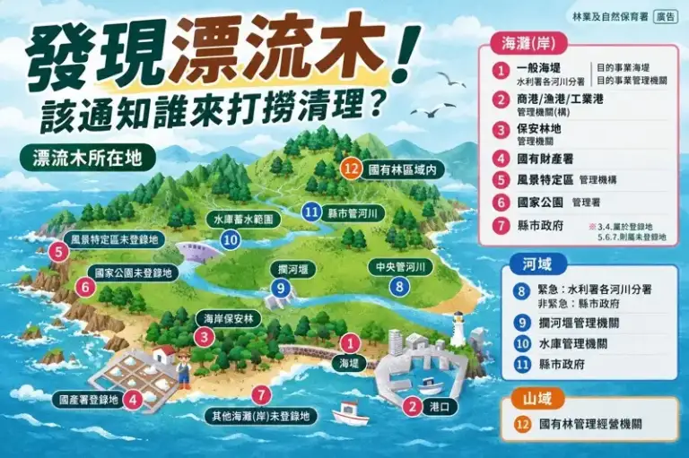 薔琵颱風逼近宜蘭！漂流木防災跨機關備戰～林業保育署提醒勿擅自撿拾