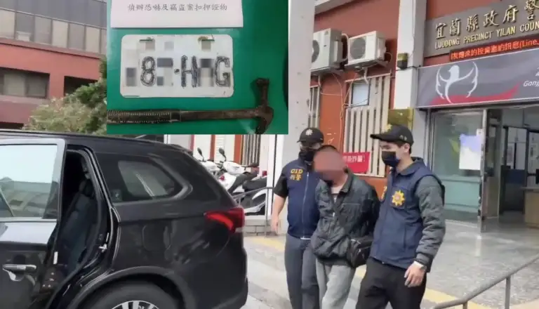 持榔頭馬路耍狠男子GG了 遭依竊盜、恐嚇罪嫌移送法辦【影音新聞】