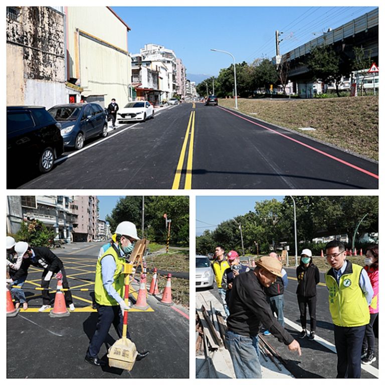 自強新路水圳加蓋．交通便捷環境整潔居民稱讚