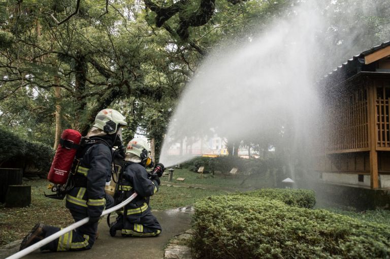 宜蘭首場歷史建築消防實兵演練 設治紀念館進行