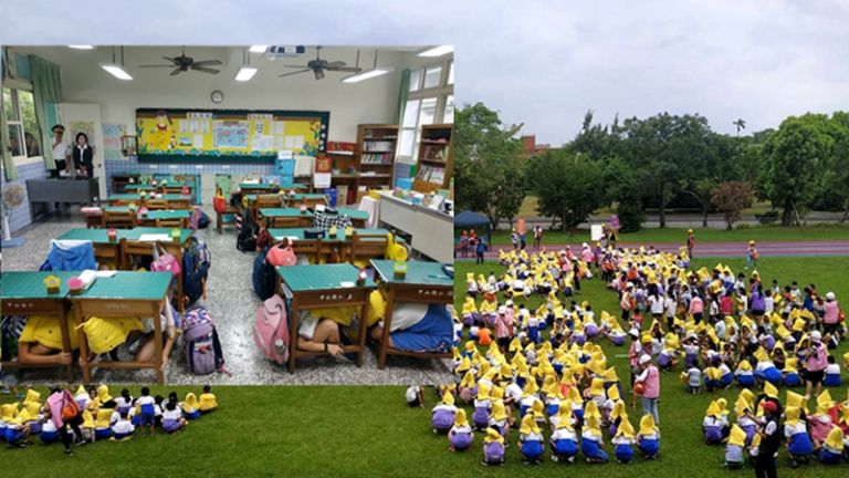 中山宜蘭兩國小．千餘師生防災演練