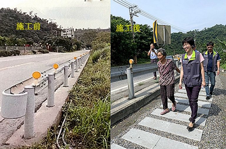 台七省道新添人行歩道．打造社區居民好生活
