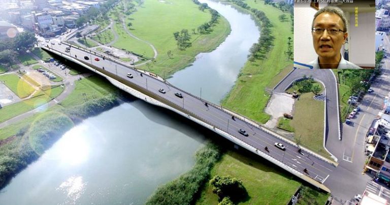 宜蘭橋今年六月施工．六百六十天完成．橋上可望夕陽