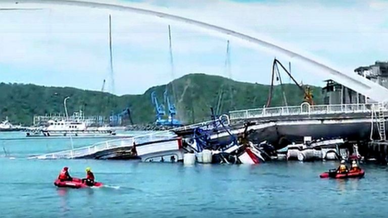 南方澳斷橋傷12人．失聯6人