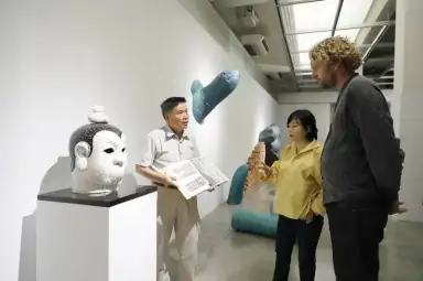 史努比鴨之父快閃宜蘭．林正仁雕塑展激盪東西方