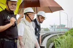 宜蘭啟動防汛整備機制．林茂盛視察五結抽水