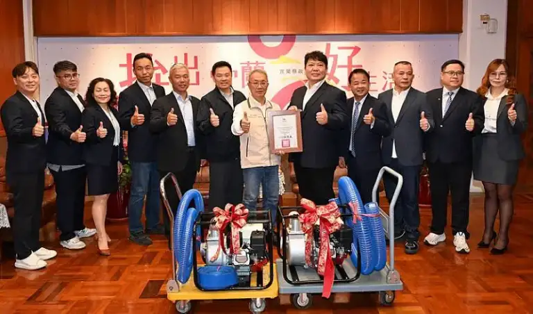強化救災量能～企業捐贈移動抽水機．防汛救災更安心