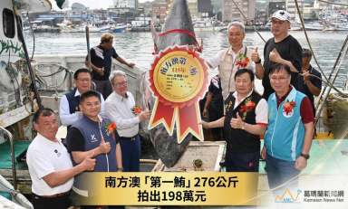 南方澳黑鮪季開跑～276公斤「第一鮪」拍出198萬元