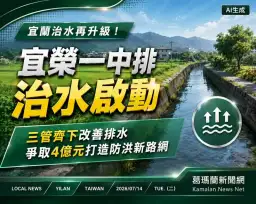 宜蘭治水再升級～宜榮一中排爭取4億元打造防洪新路網