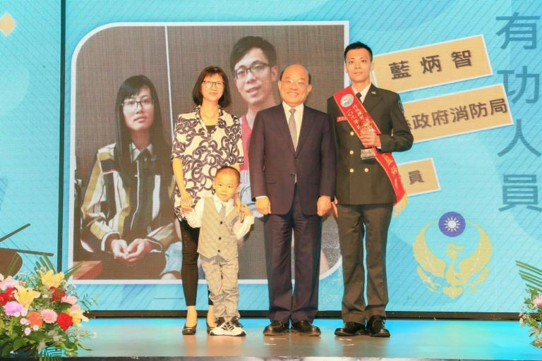 消防員藍炳智去年甫獲縣長獎 今成宜縣第一位國家搜救有功人員