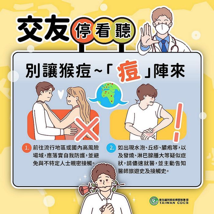 宜蘭縣猴痘案例． 感染源初判在外縣市