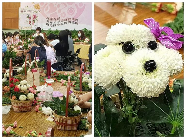 祕書長夫人傾囊相授．藝術紓壓．狗狗花藝帶回家