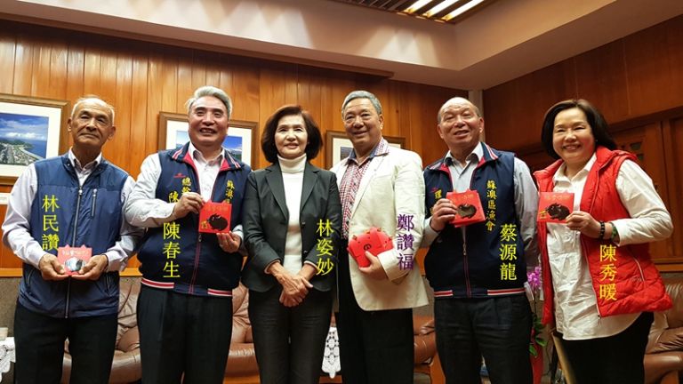 漁會理事長蔡源龍鄭讚福．為漁港建設拜會縣長林姿妙 【影音新聞】