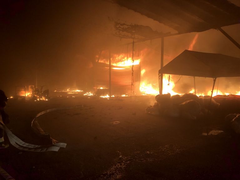 深夜陷火海 五結慈濟資源回收場燒毀嚴重