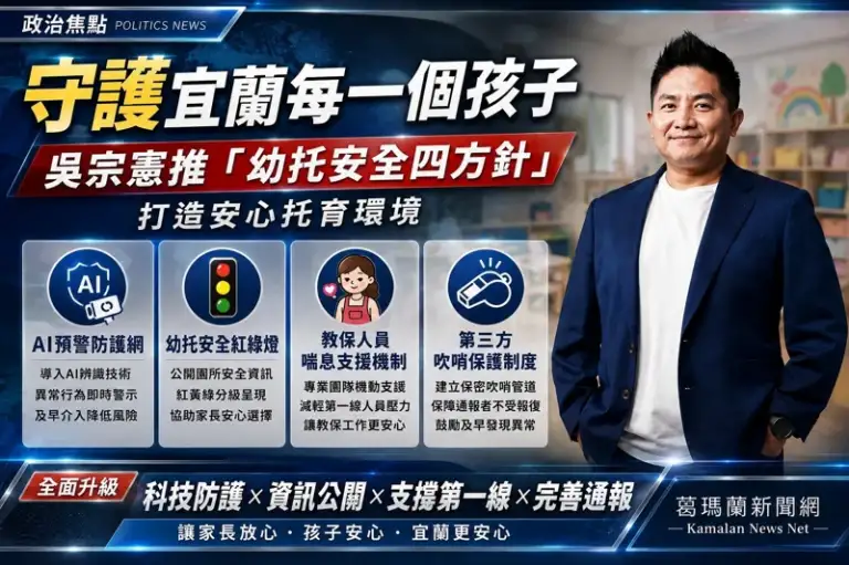 守護宜蘭每一個孩子～吳宗憲推「幼托安全四方針」