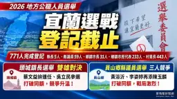 宜蘭選舉登記截止～771人搶進地方選戰、5人角逐縣長、59人搶議員席次