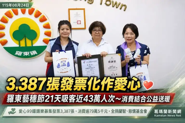 羅東藝穗節21天吸客近43萬人次～3,387張發票化作公益愛心