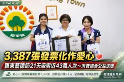 羅東藝穗節21天吸客近43萬人次～3,387張發票化作公益愛心