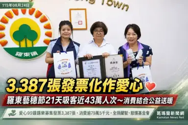 羅東藝穗節21天吸客近43萬人次～3,387張發票化作公益愛心